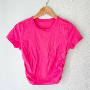 Lululemon Ribbed All it Takes Tee in Glazed Pink Sz 4